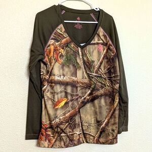 Legendary Whitetails Women's Camouflage Long Sleeve Shirt Size 2X Nature Ready
